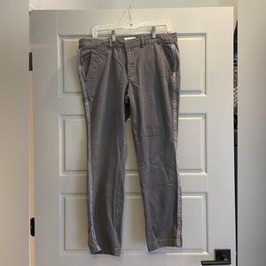 Anthropologie grey pants/jeans with stripe detail on leg